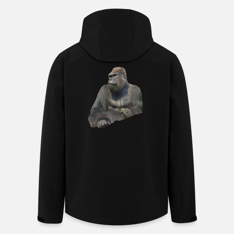 Gorilla - Recycelte Männer Softshell-Jacke von Stanley/Stella - Schwarz