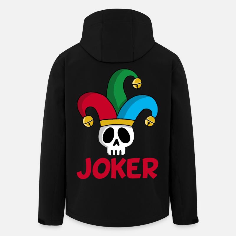 Joker et tête de mort - Veste softshell homme en polyester recyclé Stanley/Stella - noir