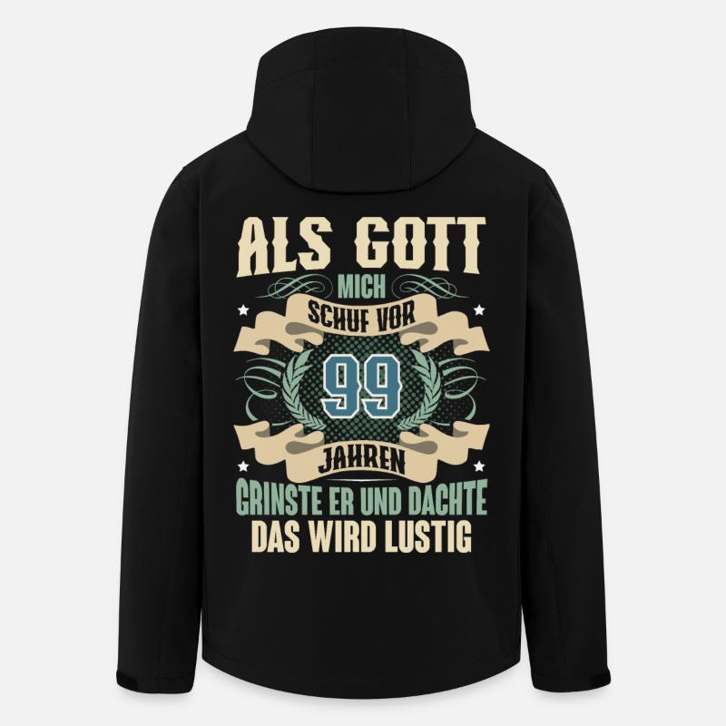 99. Geburtstag Als Gott Mich Schuf Vor - Recycelte Männer Softshell-Jacke von Stanley/Stella - Schwarz