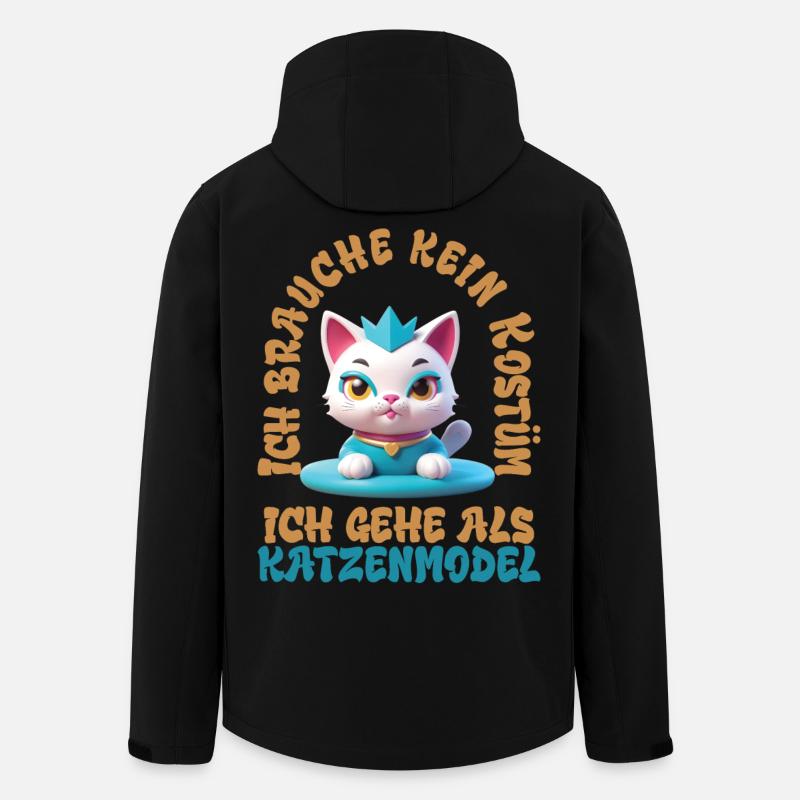 Katzenmodel - Karneval - Recycelte Männer Softshell-Jacke von Stanley/Stella - Schwarz