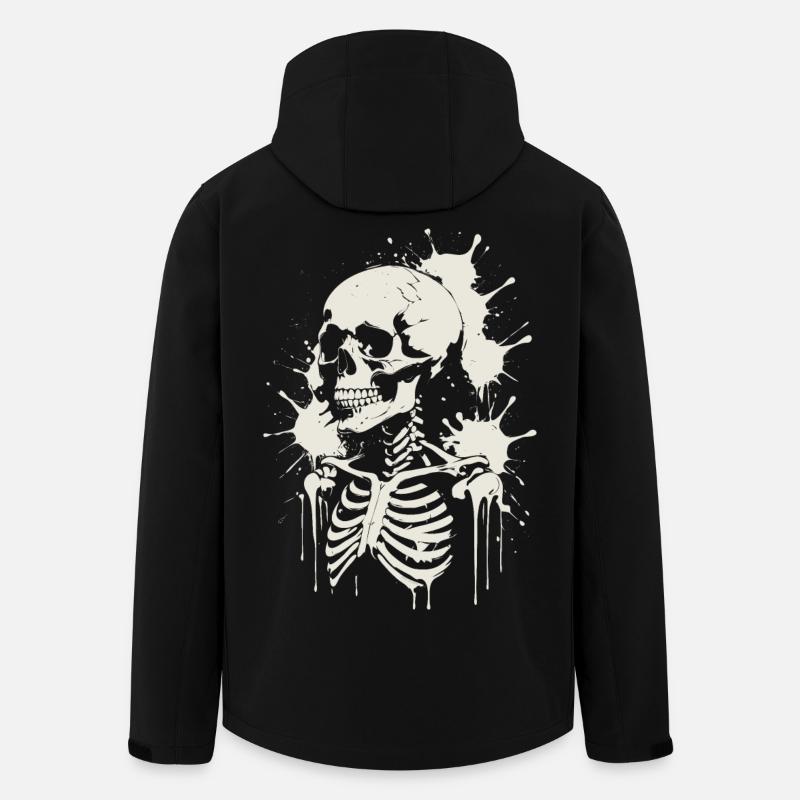 Skull Skeleton Skull & Painting - Men’s Recycled Softshell Jacket by Stanley/Stella - black