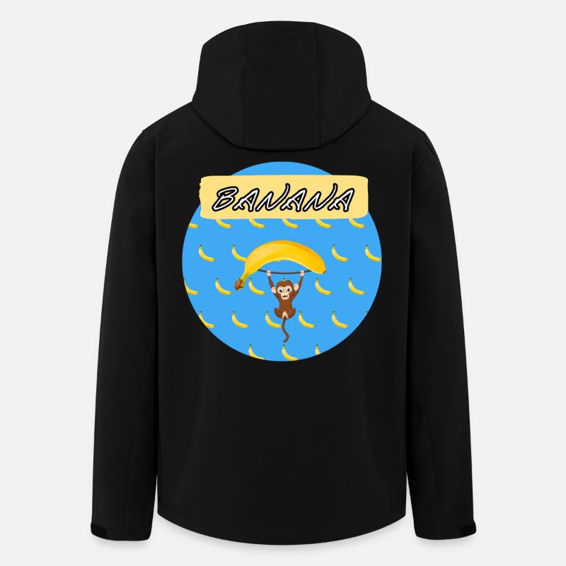 banana äffchen - Recycelte Männer Softshell-Jacke von Stanley/Stella - Schwarz