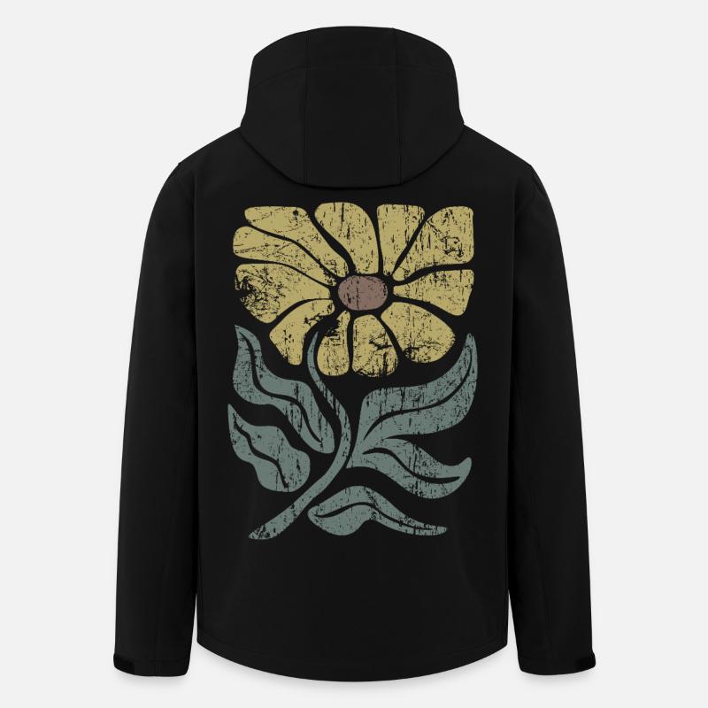 Flowers - Spring - Summer - Saying - Men’s Recycled Softshell Jacket by Stanley/Stella - black