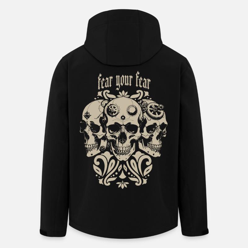 Drei Skulls - Recycelte Männer Softshell-Jacke von Stanley/Stella - Schwarz