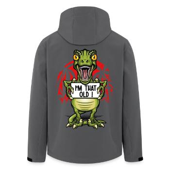 Je suis un vieux dinosaure - Veste softshell homme en polyester recyclé Stanley/Stella - noir - Dos - AI Model Male 185 light (185cm)