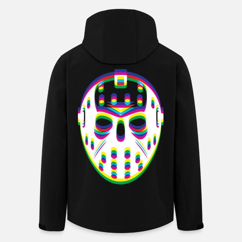 EDM Techno Rave Hockey Mask - Men’s Recycled Softshell Jacket by Stanley/Stella - black