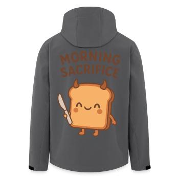 Morgendlicher Opfer-Toast - Recycelte Männer Softshell-Jacke von Stanley/Stella - Schwarz - Hinten - AI Model Male 185 light (185cm)