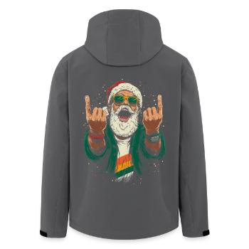 Sankt Nikolaus Rocking - Recycelte Männer Softshell-Jacke von Stanley/Stella - Schwarz - Hinten - AI Model Male 185 light (185cm)