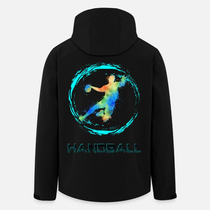 Handball Sprungrbener  - Recycelte Männer Softshell-Jacke von Stanley/Stella - Schwarz