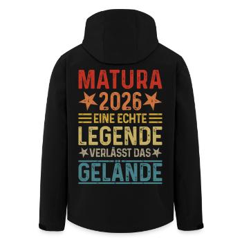 Matura 2026 Une légende quitte le site - Veste softshell homme en polyester recyclé Stanley/Stella - noir - Dos - AI Model Male 185 light (185cm)