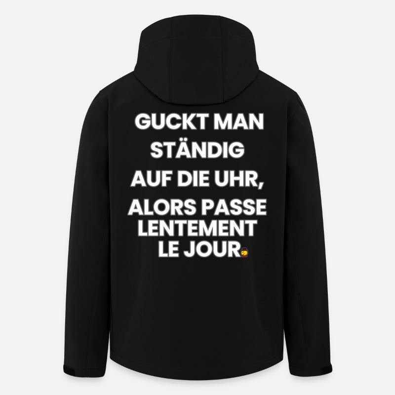 German-French-Rhyme 2 (Ver. A) - Recycelte Männer Softshell-Jacke von Stanley/Stella - Schwarz