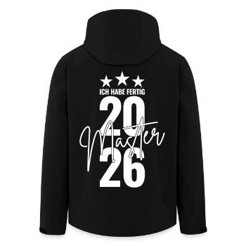 Maîtrise 2026 J’ai terminé - Veste softshell homme en polyester recyclé Stanley/Stella - noir - Dos - AI Model Male 185 light (185cm)