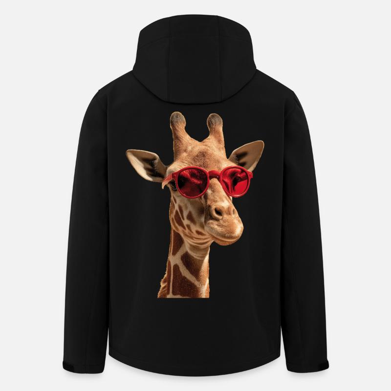 Giraffe Sonnenbrille - Recycelte Männer Softshell-Jacke von Stanley/Stella - Schwarz