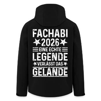 Fachabi 2026 - Real legend leaves the site - Men’s Recycled Softshell Jacket by Stanley/Stella - black - Back - AI Model Male 185 light (185cm)