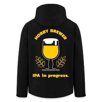 Hobby Brewer - IPA in progress | IPA Brewing - Men’s Recycled Softshell Jacket by Stanley/Stella - black - Back - AI Model Male 185 light (185cm)