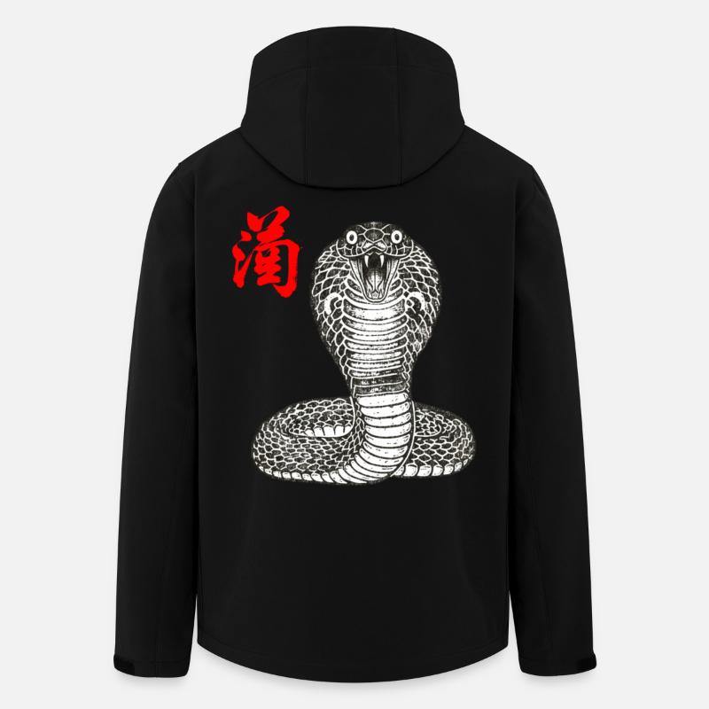 Cobra Asiatisch - Recycelte Männer Softshell-Jacke von Stanley/Stella - Schwarz