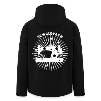 Conception de machine à coudre - Blanc - Veste softshell homme en polyester recyclé Stanley/Stella - noir - Dos - AI Model Male 185 light (185cm)