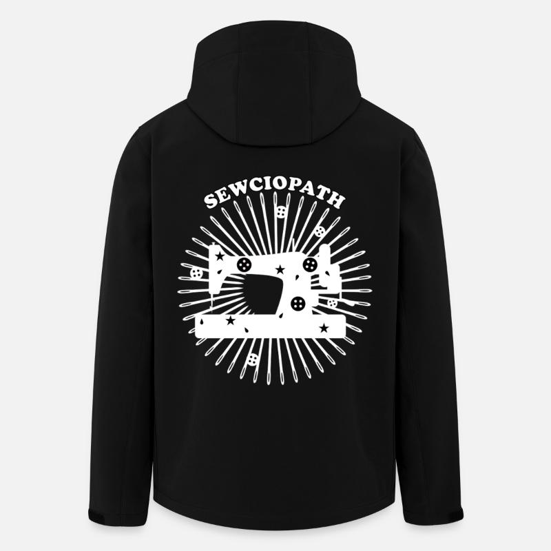 Sewing Machine Design - White - Men’s Recycled Softshell Jacket by Stanley/Stella - black