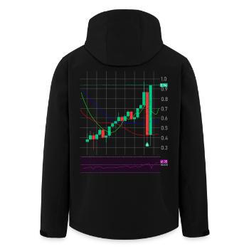 Trading Börse Krypto Aktien - Recycelte Männer Softshell-Jacke von Stanley/Stella - Schwarz - Hinten - AI Model Male 185 light (185cm)