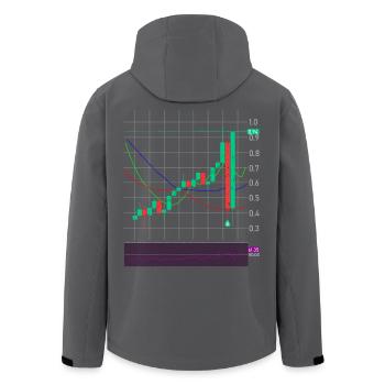 Trading Exchange Crypto Stocks - Men’s Recycled Softshell Jacket by Stanley/Stella - anthracite - Back - AI Model Male 185 light (185cm)
