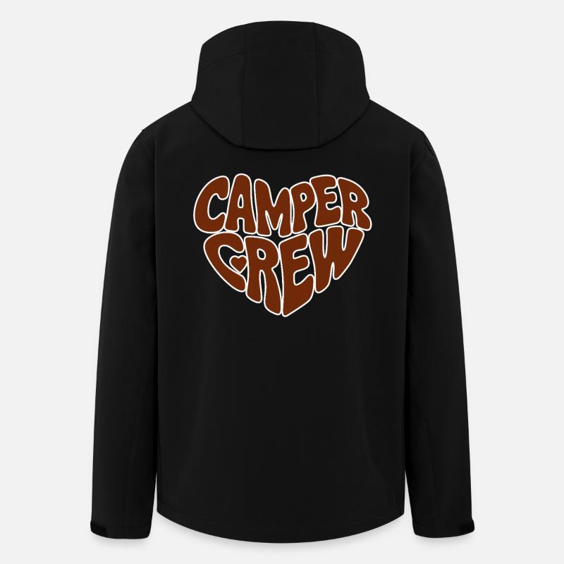Équipe camping-campeur - Veste softshell homme en polyester recyclé Stanley/Stella - noir