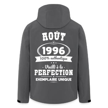 Anniversaire 30 ans - Août 1996 Perfection - Veste softshell homme en polyester recyclé Stanley/Stella - noir - Dos - AI Model Male 185 light (185cm)