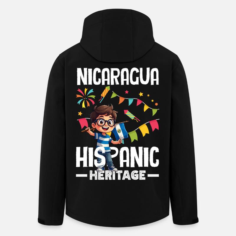 Nicaragua Flag Pride & Home - Men’s Recycled Softshell Jacket by Stanley/Stella - black