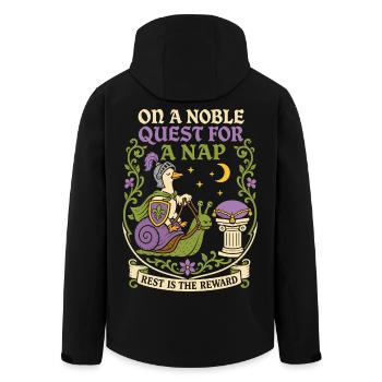 Noble knight in search of sleep - Men’s Recycled Softshell Jacket by Stanley/Stella - black - Back - AI Model Male 185 light (185cm)