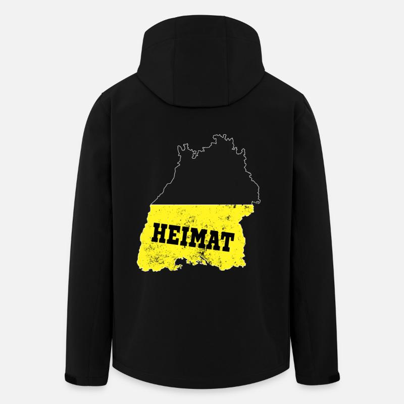 Baden Württemberg - Stanley/Stella herre softshelljakke i genanvendt polyester Discoverer - sort