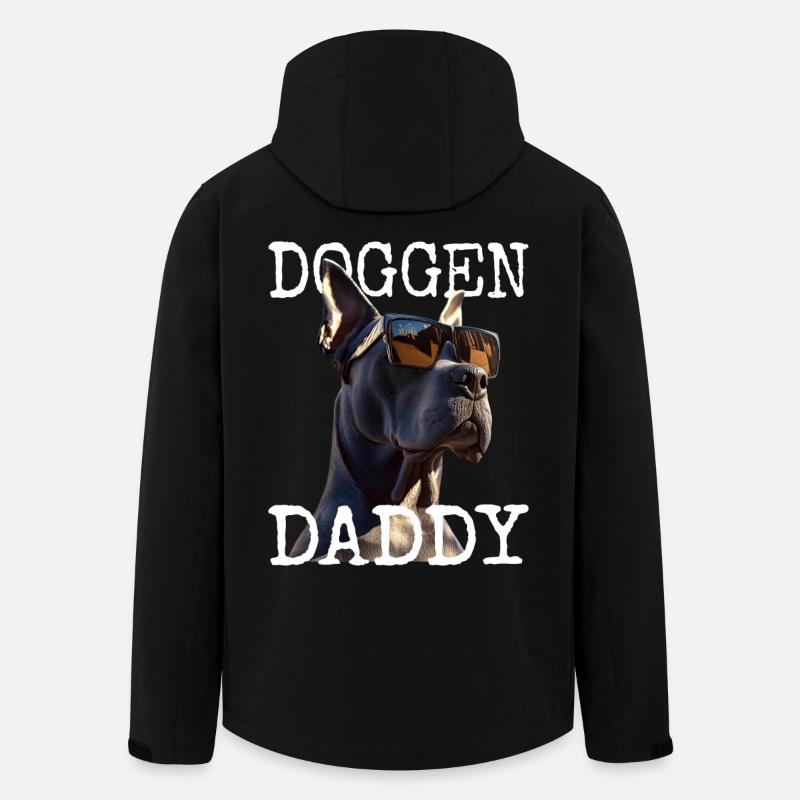 Deutsche Dogge Dad Hund Papa Vatertag Doggen Daddy - Recycelte Männer Softshell-Jacke von Stanley/Stella - Schwarz