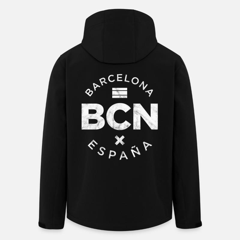 BCN, Barcelona - Men’s Recycled Softshell Jacket by Stanley/Stella - black