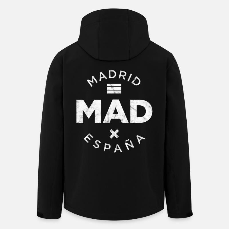MAD, Madrid Spain - Men’s Recycled Softshell Jacket by Stanley/Stella - black