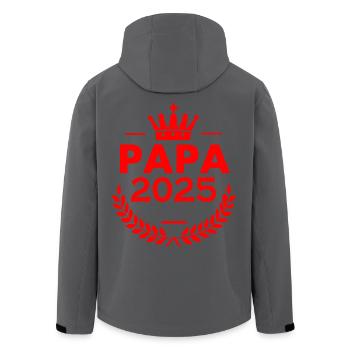 Papa 2025 - Recycelte Männer Softshell-Jacke von Stanley/Stella - Schwarz - Hinten - AI Model Male 185 light (185cm)
