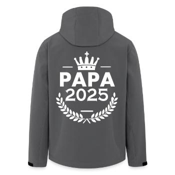 Papa 2025 - Recycelte Männer Softshell-Jacke von Stanley/Stella - Schwarz - Hinten - AI Model Male 185 light (185cm)