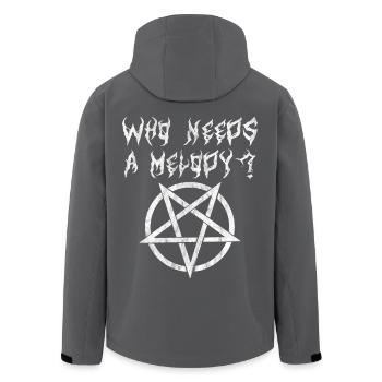 Pentagramm Black Metal Gothic Ironie Vintage - Recycelte Männer Softshell-Jacke von Stanley/Stella - Anthrazit - Hinten - AI Model Male 185 light (185cm)