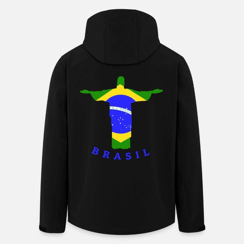 Brasil flag statue - Men’s Recycled Softshell Jacket by Stanley/Stella - black