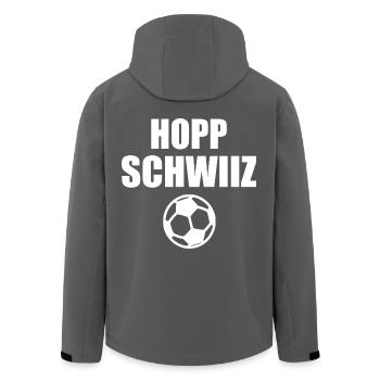 Hopp schwiiz - Veste softshell homme en polyester recyclé Stanley/Stella - noir - Dos - AI Model Male 185 light (185cm)