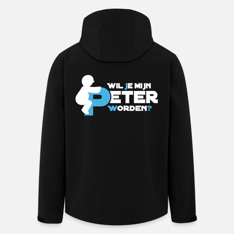 Playful figure Typography - Men’s Recycled Softshell Jacket by Stanley/Stella - black