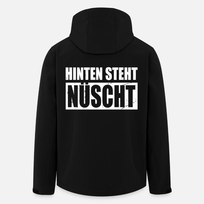 Hinten Steht Nüscht Auch Wat Nichts Berlinerisch - Recycelte Männer Softshell-Jacke von Stanley/Stella - Schwarz