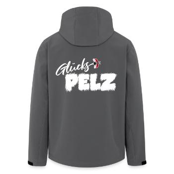 Glückspelz für Glückspilze - Recycelte Männer Softshell-Jacke von Stanley/Stella - Schwarz - Hinten - AI Model Male 185 light (185cm)
