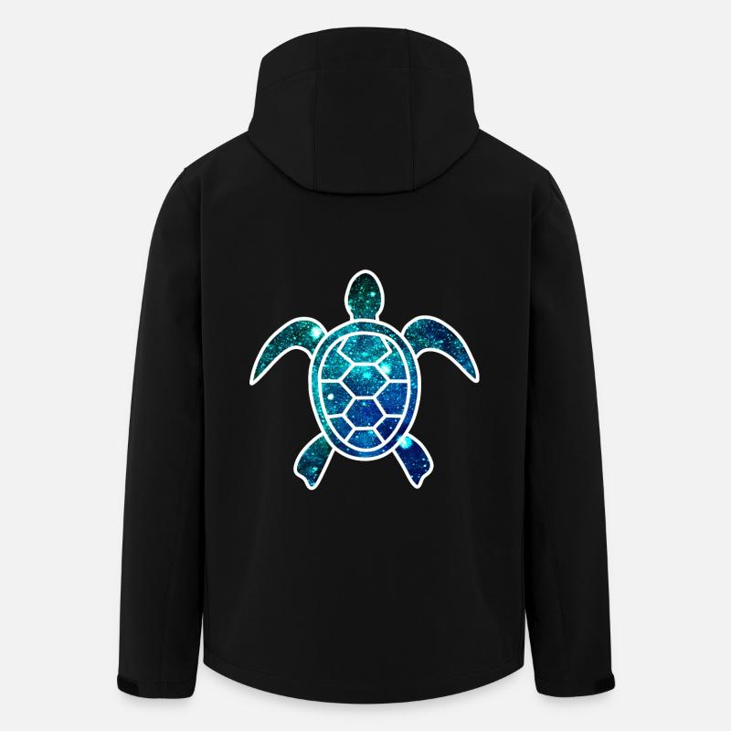 Tortue cosmique - Veste softshell homme en polyester recyclé Stanley/Stella - noir