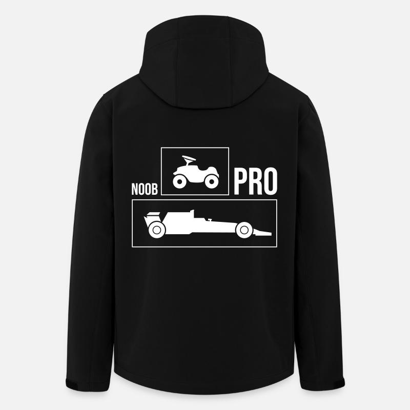 Rennauto Noob Pro - Recycelte Männer Softshell-Jacke von Stanley/Stella - Schwarz