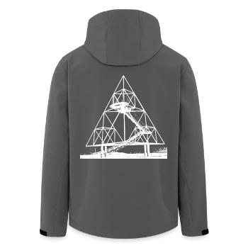 TÉTRAÈDER BLANC - Veste softshell homme en polyester recyclé Stanley/Stella - charbon - Dos - AI Model Male 185 light (185cm)