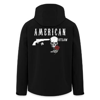 American Outlaw - Recycelte Männer Softshell-Jacke von Stanley/Stella - Schwarz - Hinten - AI Model Male 185 light (185cm)