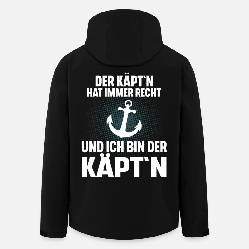 Kapitän Segeln Motorboot Boot Schiff Segler - Recycelte Männer Softshell-Jacke von Stanley/Stella - Schwarz