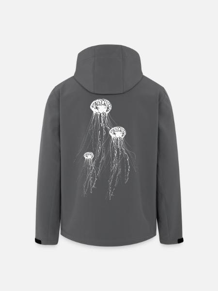 Méduse - Veste softshell homme en polyester recyclé Stanley/Stella - noir