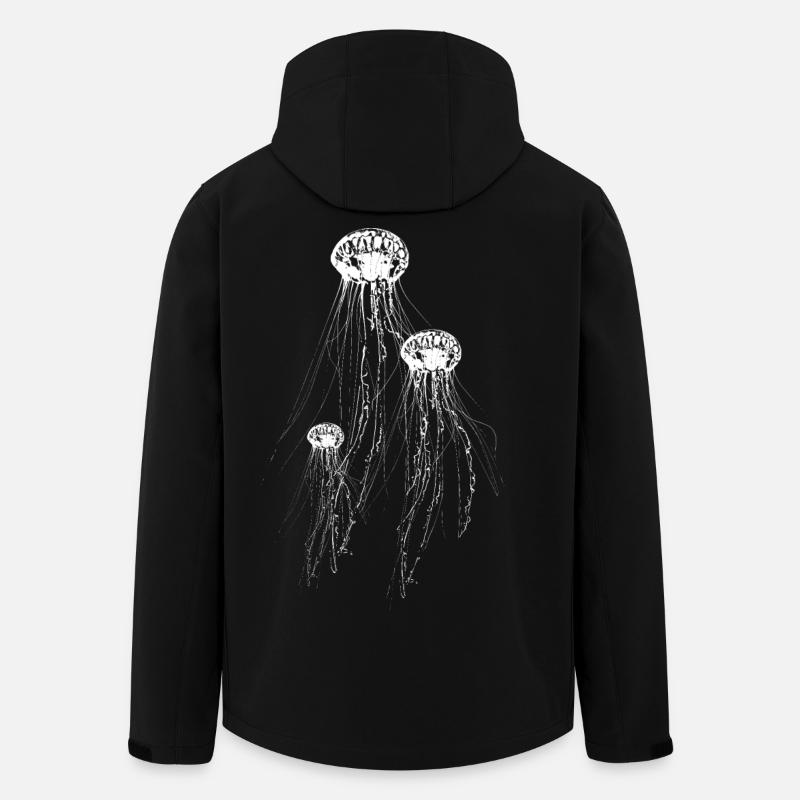 Qualle - Recycelte Männer Softshell-Jacke von Stanley/Stella - Schwarz
