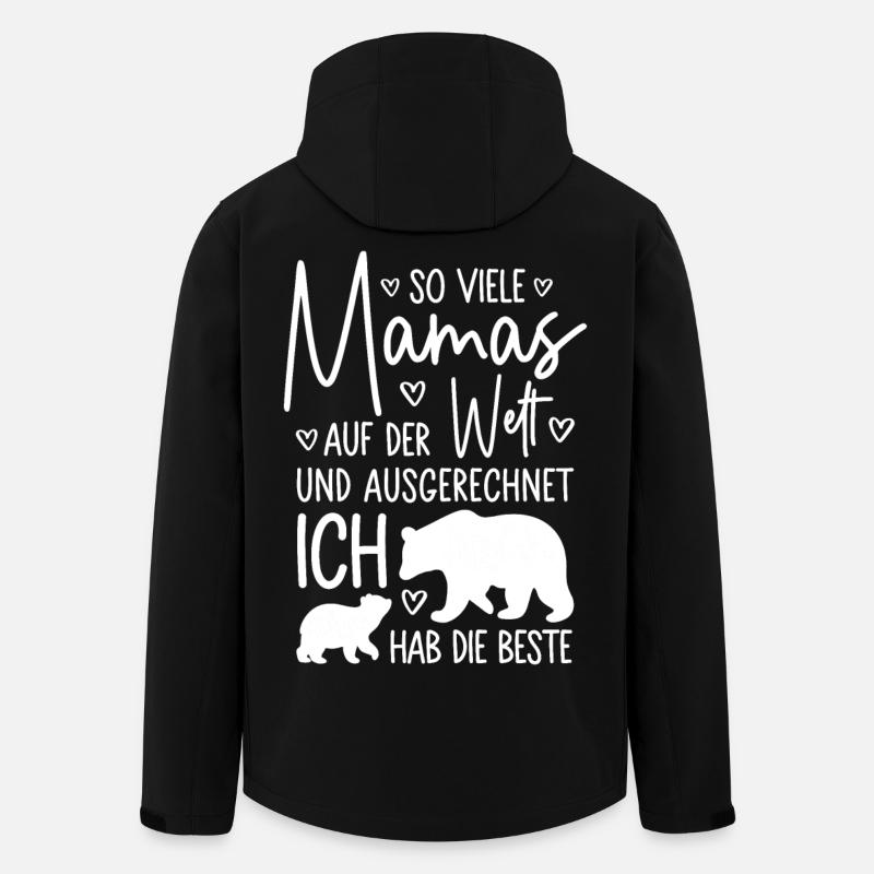 So viele Mamas Beste Mama Baby Muttertag Geschenk - Recycelte Männer Softshell-Jacke von Stanley/Stella - Schwarz