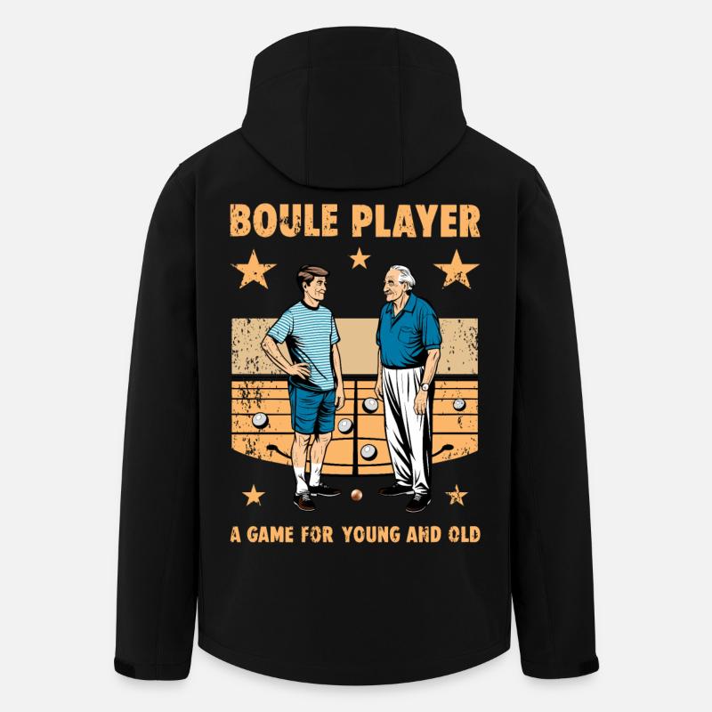 Boule Spieler - Recycelte Männer Softshell-Jacke Discoverer von Stanley/Stella - Schwarz