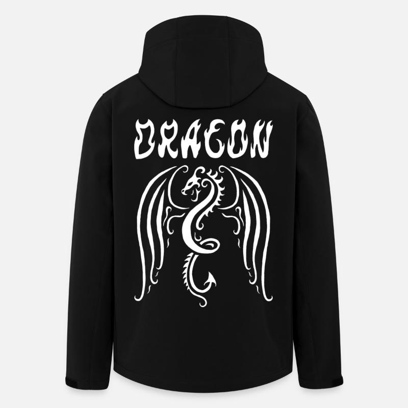 Weißer Drache - Recycelte Männer Softshell-Jacke von Stanley/Stella - Schwarz